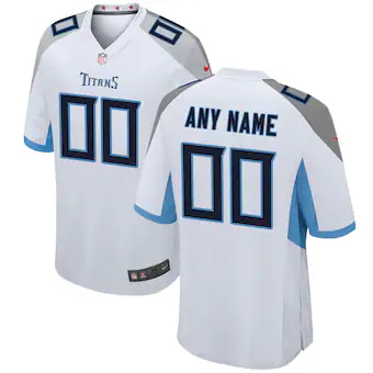mens nike white tennessee titans custom game jersey